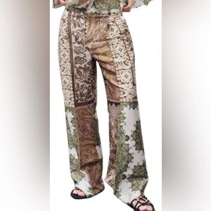 Patchwork Patterned Women's Pants